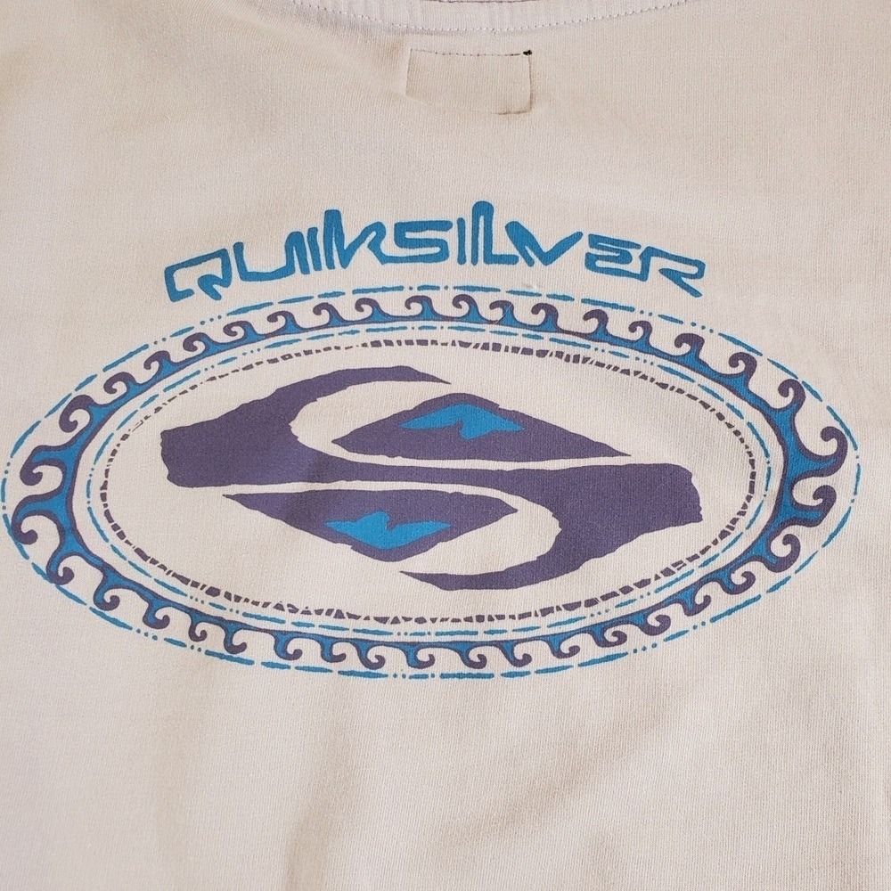 Quiksilver Hoodie Mens Large Light Purple Y2K Double Sided Surf Grunge Pullover - Picture 11 of 13